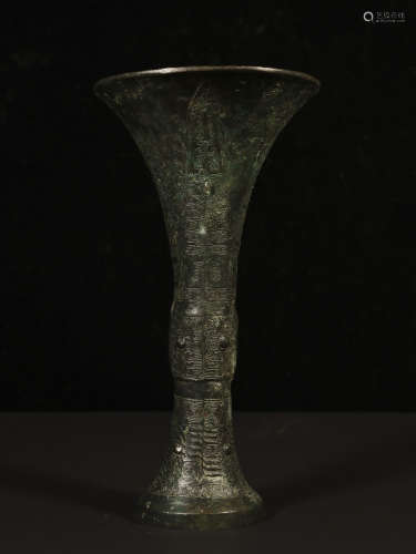 Bronze flower goblet