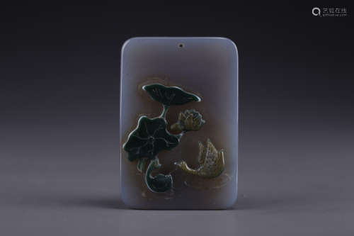 Agate Lotus brand of Qing Dynasty