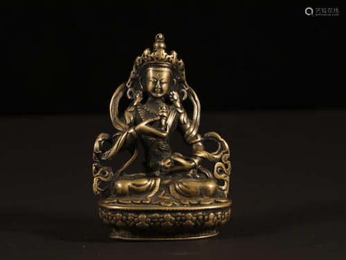 18th Century Bronze gilded Buddha