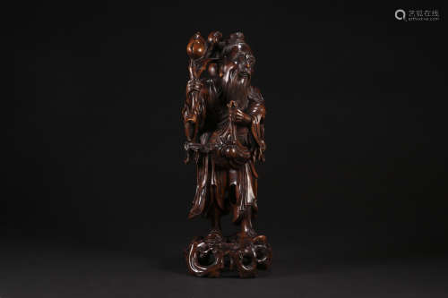 Old boxwood figure ornaments of the Qing Dynasty