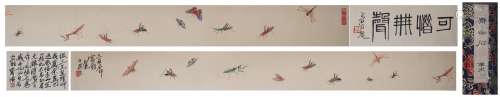 Modern Qi Baishi insect scroll