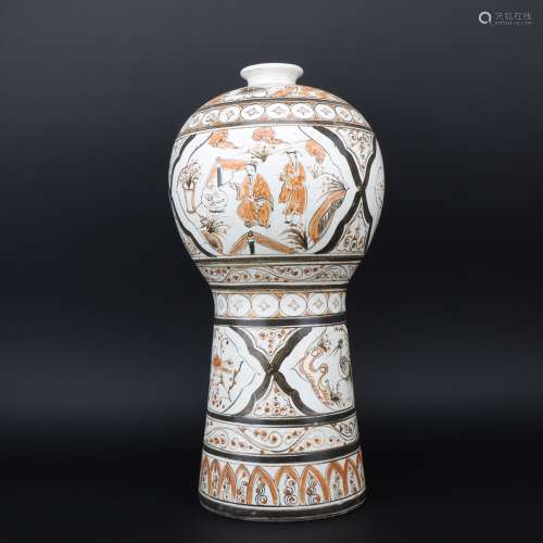 Song Cizhou kiln figure bottle