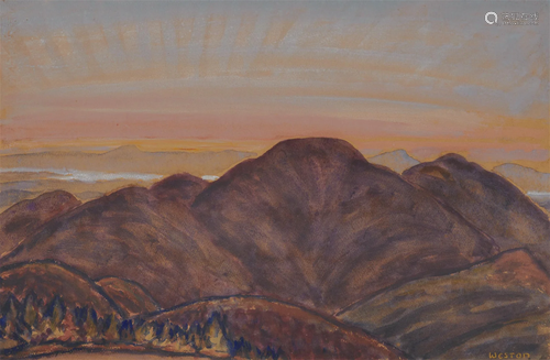 HAROLD WESTON, (American, 1894-1972), Giant Sunrise (Giant M...