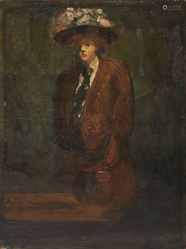 Attributed to GUY PENE DU BOIS, (American, 1884-1958), Woman...