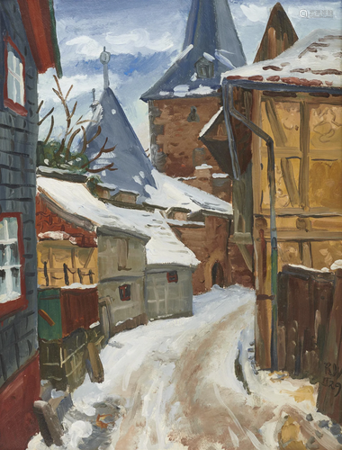 RUDOLF WACKER, (Austrian, 1893-1939), Am Breiten Tor (Goslar...