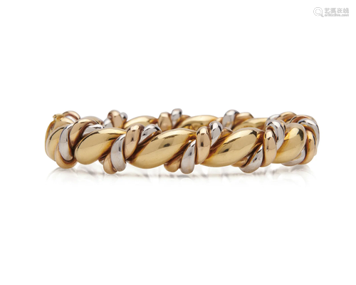 STEFANO RICCI 18K Tricolor Gold Bangle