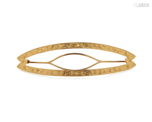 14K Gold Barrette