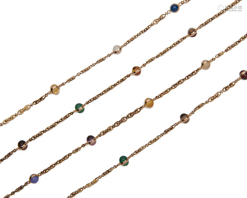 141K Gold and Gemset Necklace