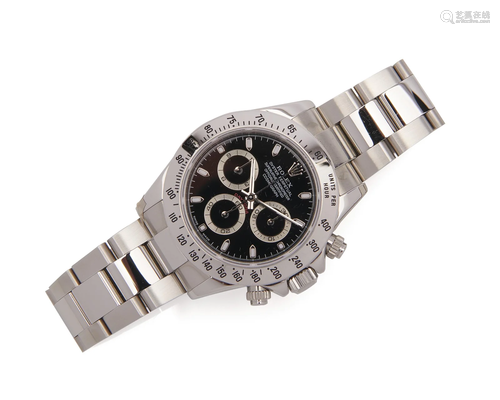 ROLEX Daytona Stainless Steel Chronograph Wristwatch