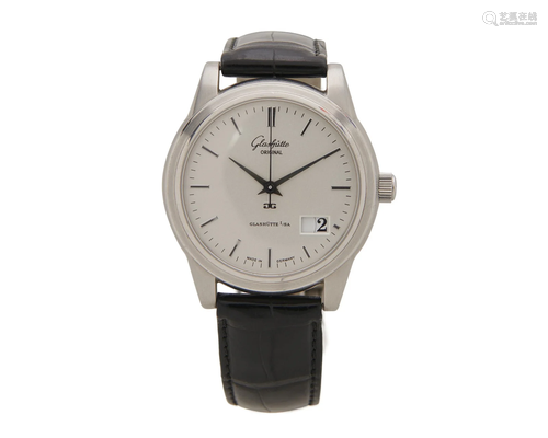 GLASHÜTTE Stainless Steel Senator Wristwatch