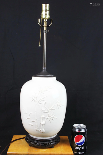 Antique Chinese White Porcelain Lamp