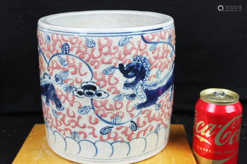 Antique Chinese Porcelain Brush Pen Holder