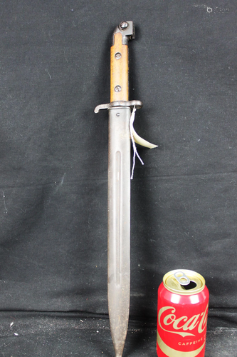 Antique Butcher Bayonet with metal hoslter