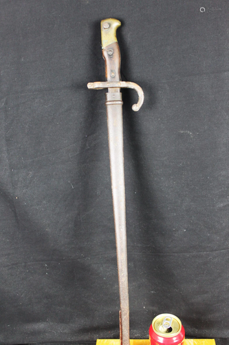 Antique Butcher Bayonet with metal hoslter