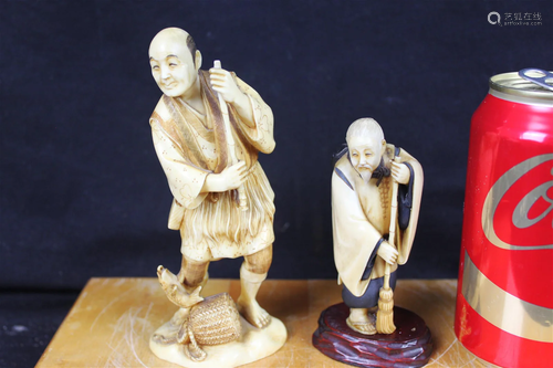 Antique Hand Carved Figures