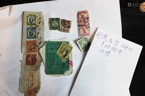 Antique Chinese Stamps - 10 stamps