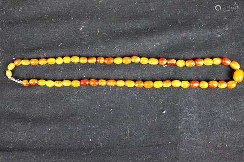 Antique Chinese Amber Necklace