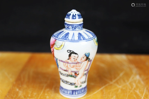 Antique Chinese Porcelain Snuff Bottle