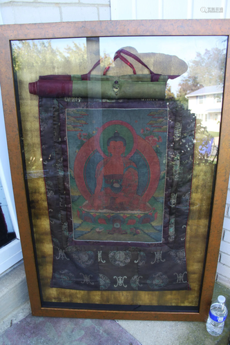 Antique Chinese Tibetan TangKa - Thangka -TonKa