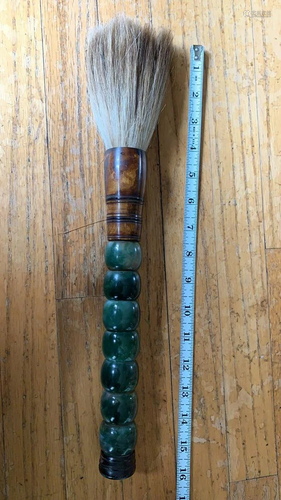 Chinese Brush pen with stone Jade handle