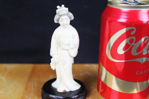 Hand Carved Japanese Lady Figure