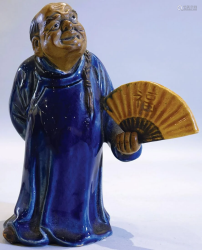 A ShiWan Kiln Fu figure. Profile as shown in picture. Base s...