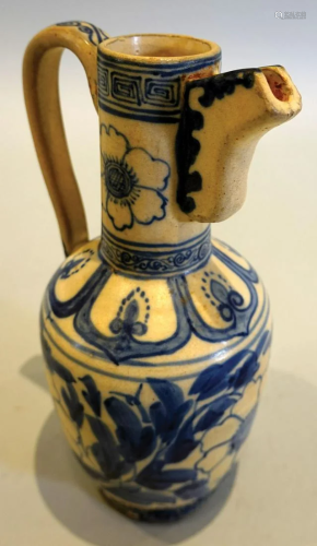 A Yuxi Kiln and blue and white ewer.