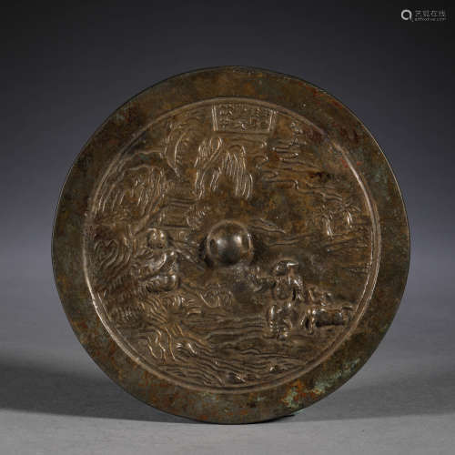 Song Dynasty, bronze figure story mirror