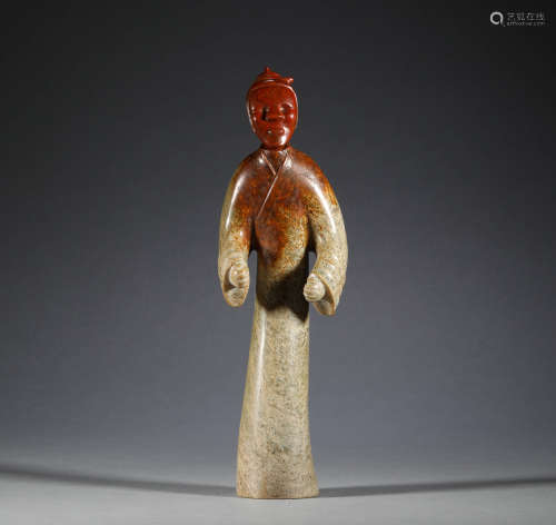 Han Dynasty, Hotan jade Figurine lamp