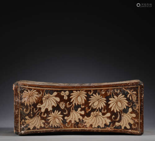 Song Dynasty, Cizhou kiln flower pattern porcelain pillow