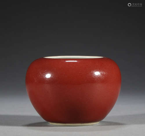 Qing Dynasty, monochrome glaze water bowl