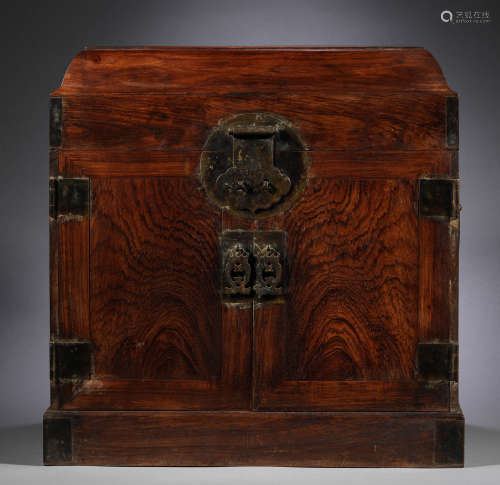 Huanghua pear wood treasure chest in the Qing Dynasty