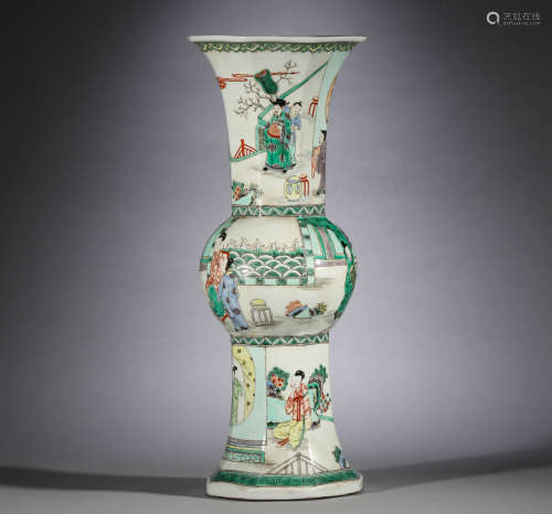 Qing Dynasty, colorful character stories, flowers