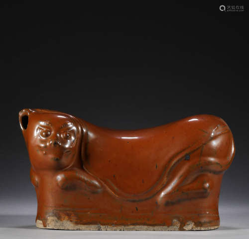 Song Dynasty, sauce glaze tiger pillow