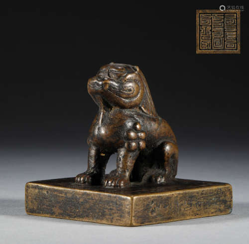 In Ming Dynasty, bronze animal button seal