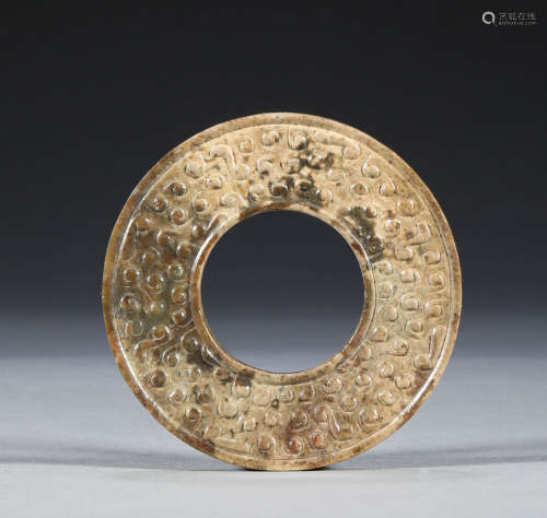 Han Dynasty, Hotan jade drum nail pattern wall