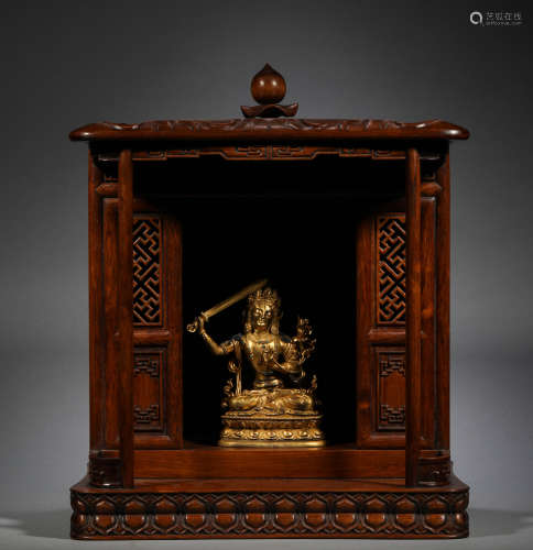 In the Qing Dynasty, there was a set of bronze gilded Dumu s...
