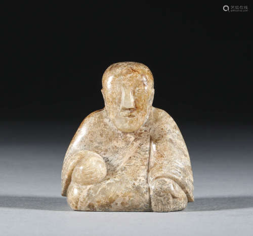 Han Dynasty, Hotan jade Figurine lamp