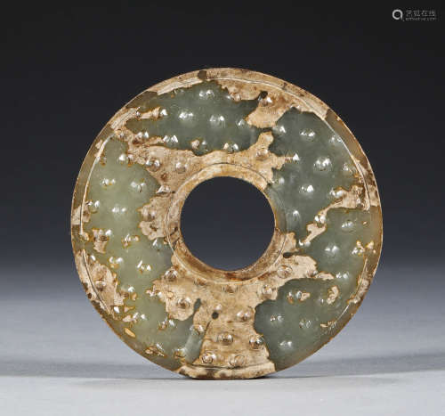 Han Dynasty, Hotan jade drum nail pattern wall