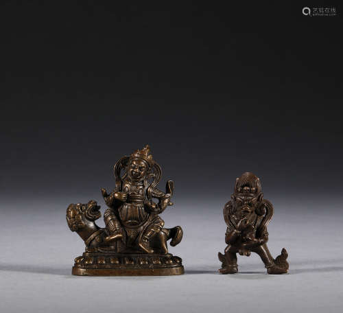 A group of alloy bronze Buddhas in the Qing Dynasty