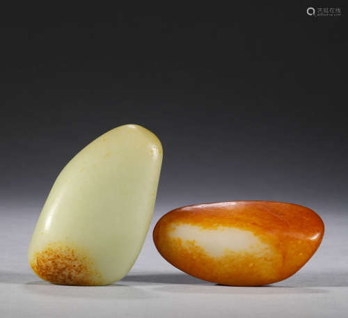 In the Qing Dynasty, Hotan jade seed material was a pair of ...