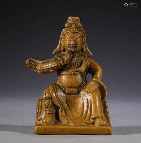 Ming Dynasty, clay Guan Gong statue