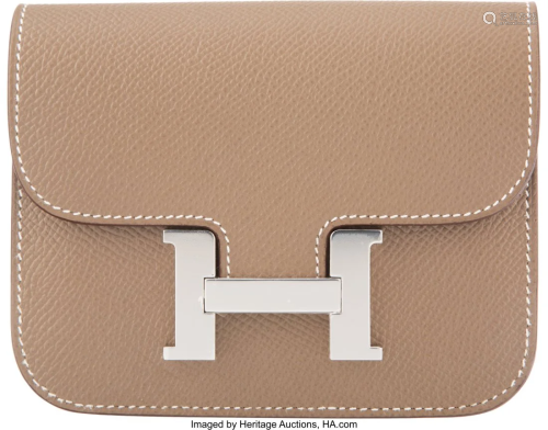 Hermès Etoupe Epsom Leather Constance Slim Wall