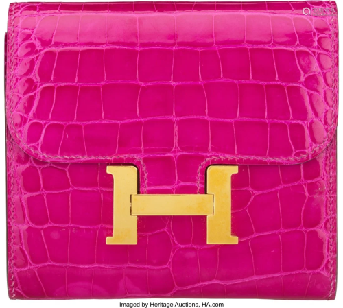 Hermès Shiny Rose Scheherazade Alligator Consta