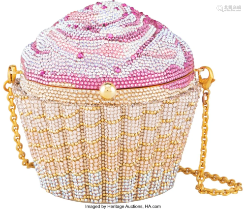 Judith Leiber Full Bead Pink, Silver & Gold Crys