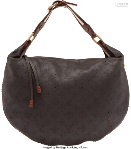 Louis Vuitton Brown Mahina Leather Hobo Bag with