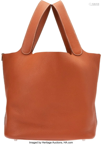 Hermès 26cm Fauve Togo Leather Picotin Bag with