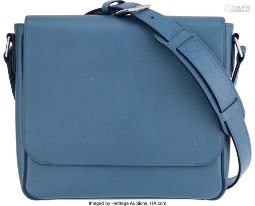 Louis Vuitton Blue Taiga Leather Roman PM Messen