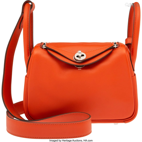 Hermès 20cm Rouge Swift Leather Mini Lindy Bag