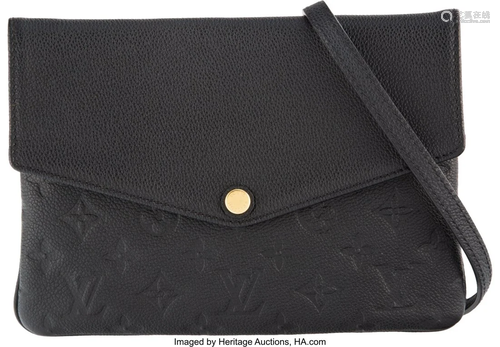 Louis Vuitton Black Empreinte Leather Envelope T